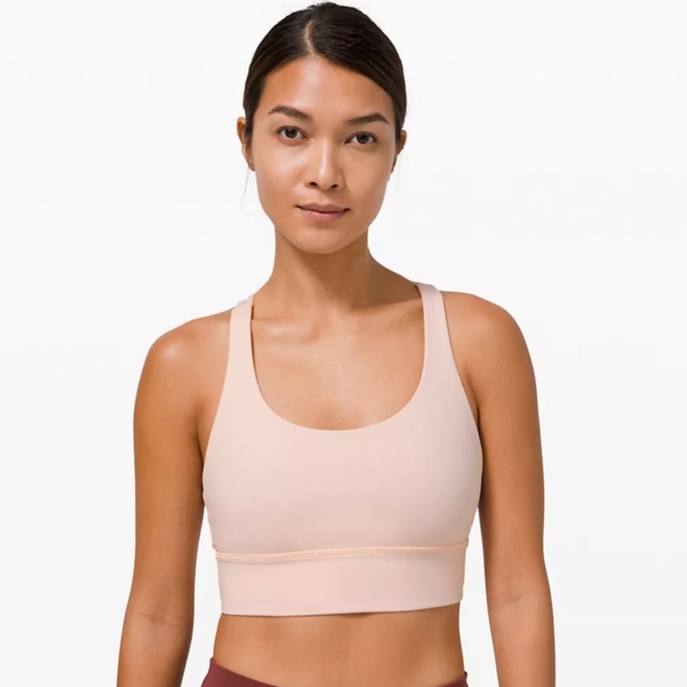 Lululemon Energy Bra Long Line 12 Feather Pink